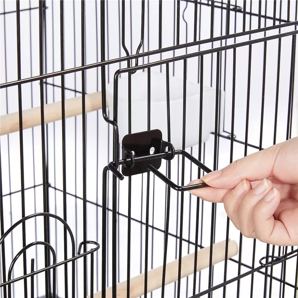 Rolling Tall Open-Top Activity Birdcage
