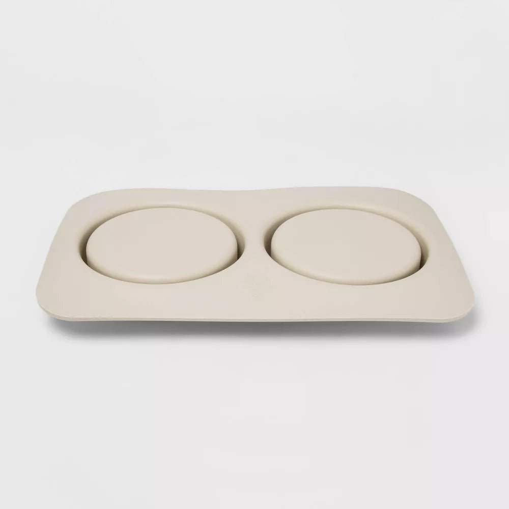 Non-Slip Dual-Bowl Pet Feeding Station