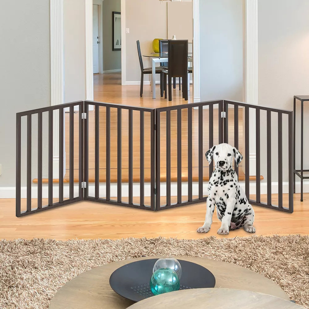 4-Panel Freestanding Foldable Indoor Pet Fence