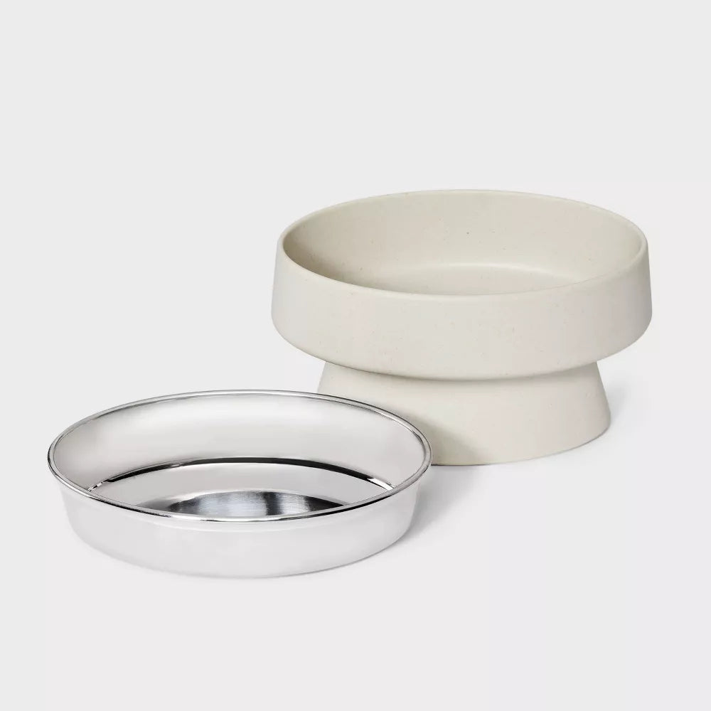 Heightened Dual-Pet Feeding Bowl