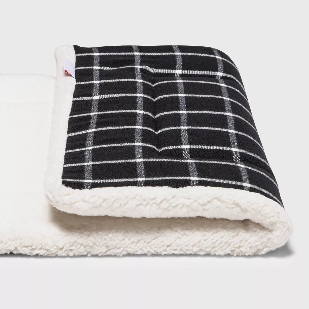 Medium Tri-Fold Faux-Shearling Dog Crate Cushion Mat