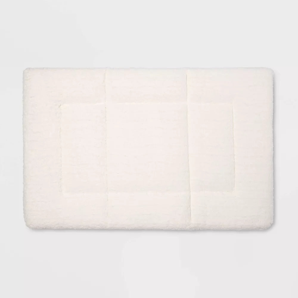 Medium Tri-Fold Faux-Shearling Dog Crate Cushion Mat