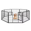 8-Panel 360° Adjustable Metal Indoor & Outdoor Pet Playpen