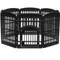 8-Panel Snap Assembly Plastic Pet Playpen With Access Door