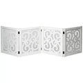 4-Panel 360° Hinge Freestanding Scroll Wooden Pet Gate