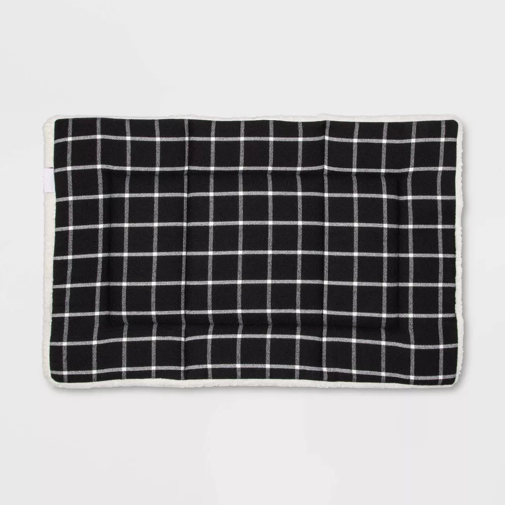 Medium Tri-Fold Faux-Shearling Dog Crate Cushion Mat